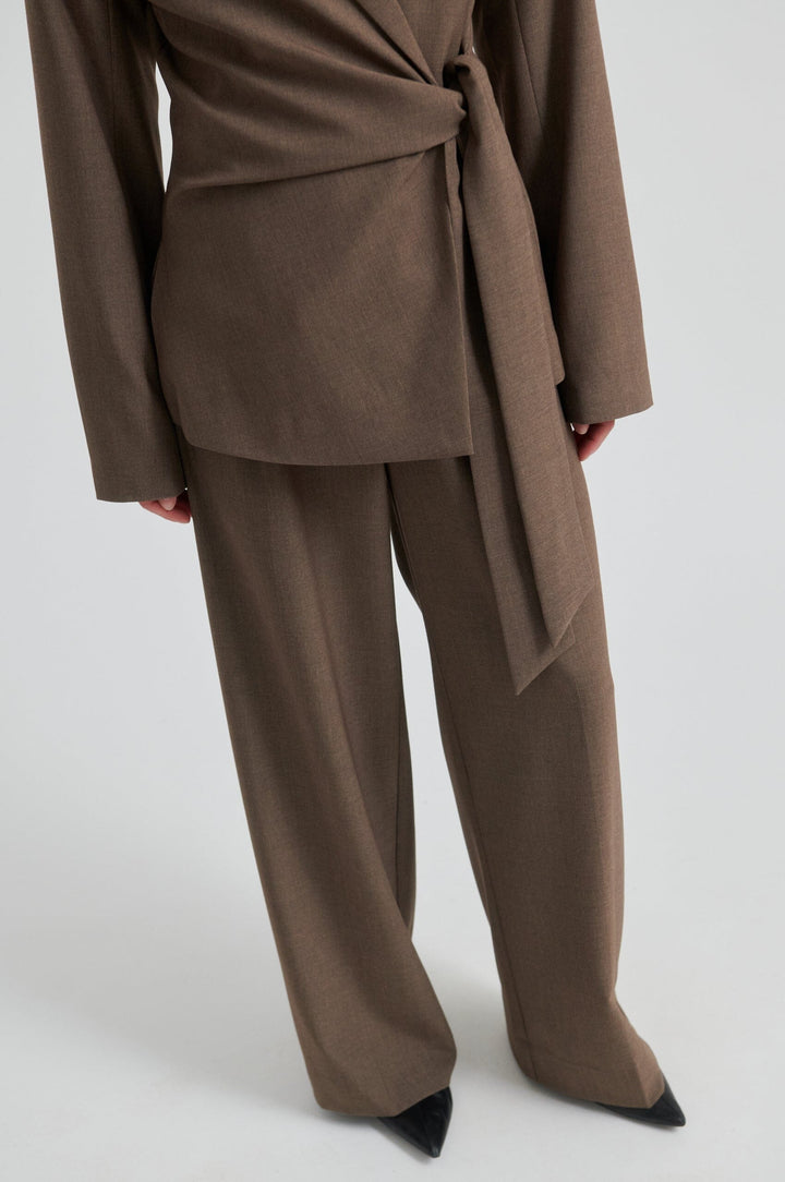 Second Female - Dakota Trousers 60416 - 6144 Mid Brown Melange Bukser 