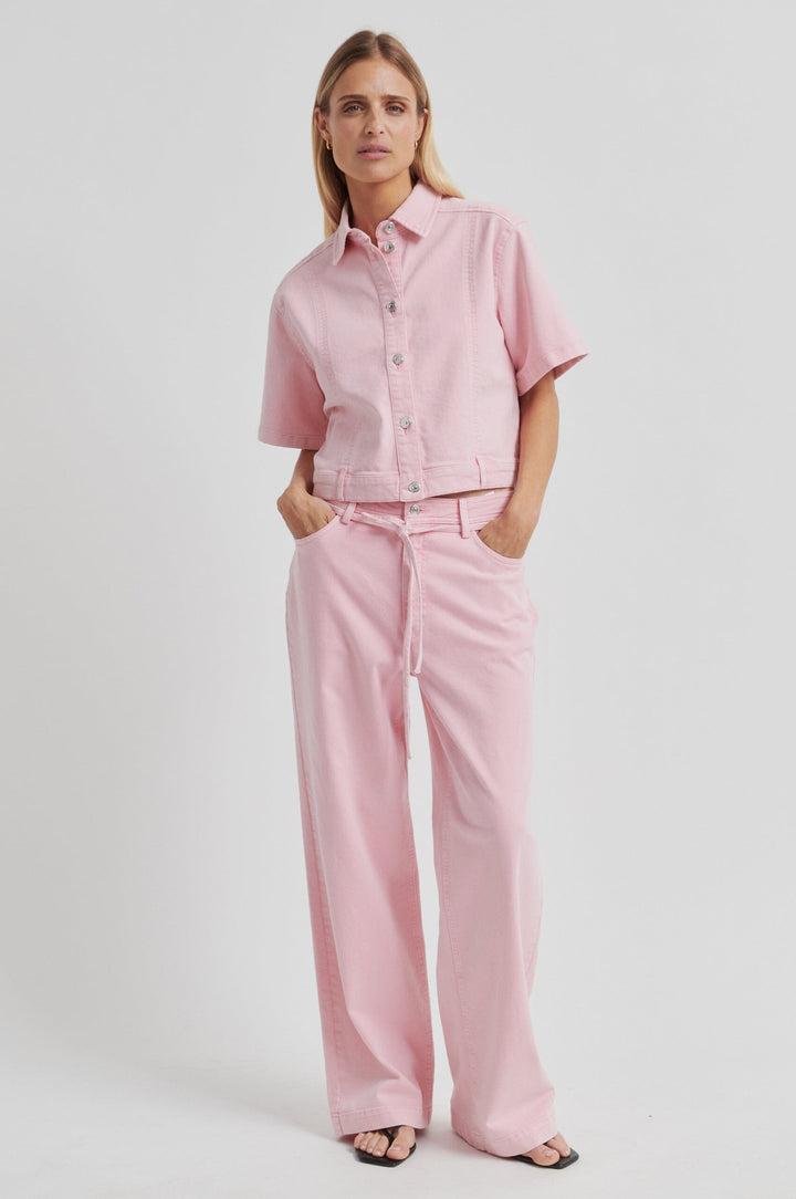 Second Female - Isella Denim Shirt 60474 - 9411 Pale Lilac Skjorter 