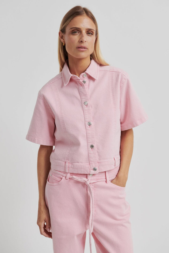 Second Female - Isella Denim Shirt 60474 - 9411 Pale Lilac Skjorter 