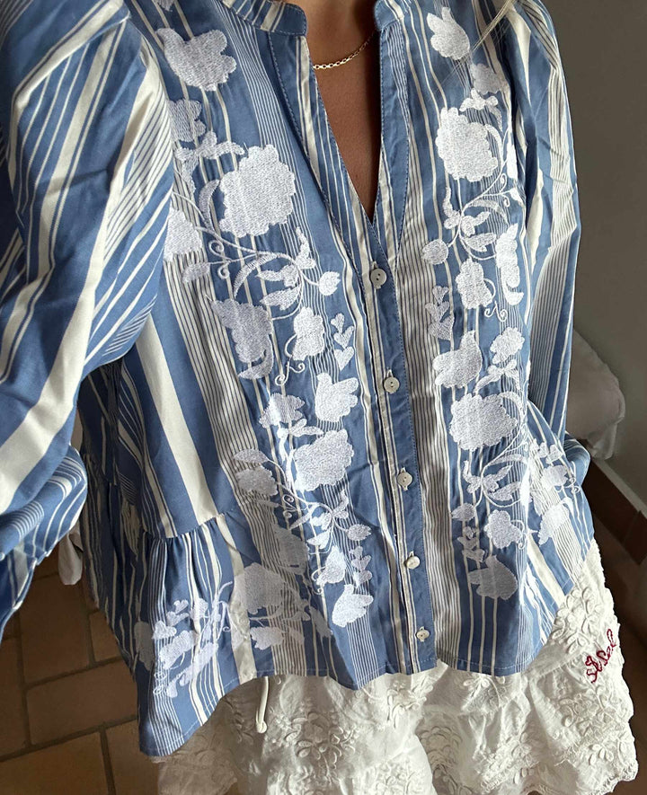 Sissel Edelbo - Juliane Top SE 1772 - Blue Stripes Toppe 