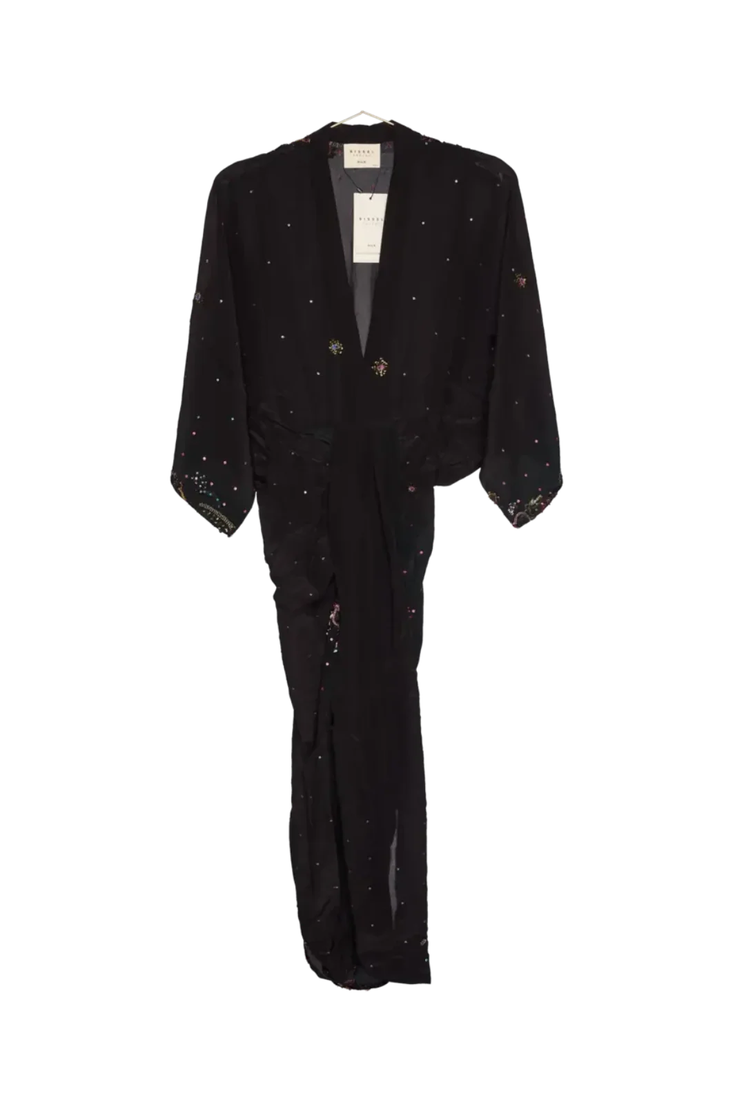 Sissel Edelbo - Juno SILK Dress Sparkling Black SE 1717-1 - Sparkling Black No. 115