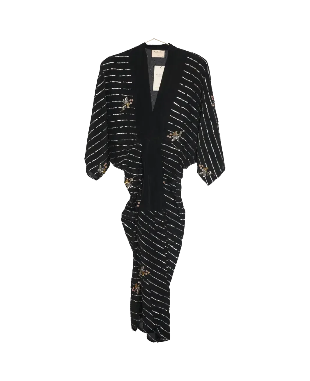 Sissel Edelbo - Juno SILK Dress Sparkling Black SE 1717-1 - Sparkling Black No. 3