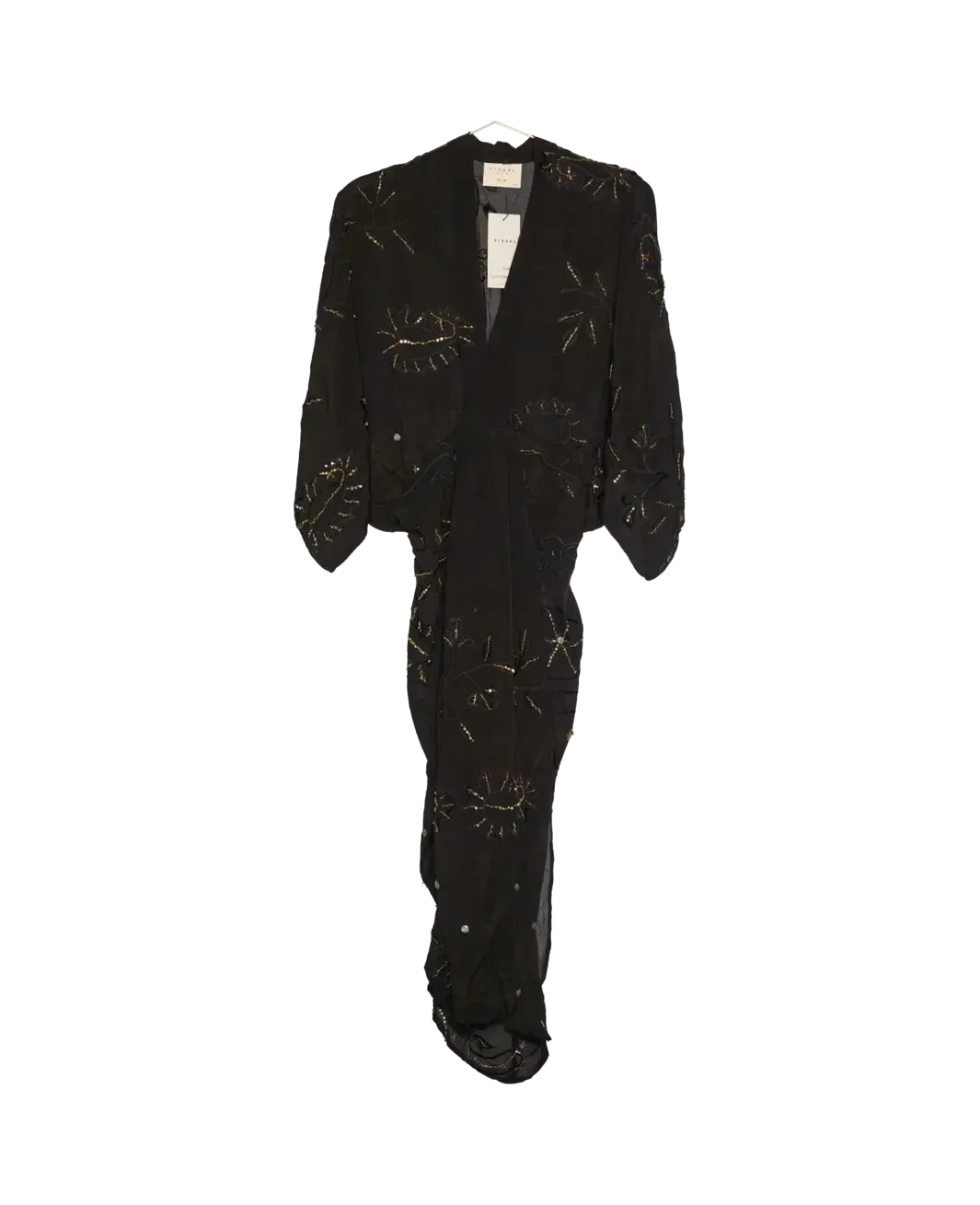 Sissel Edelbo - Juno SILK Dress Sparkling Black SE 1717-1 - Sparkling Black No. 8