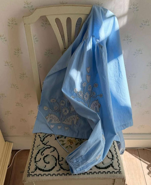 Sissel Edelbo - Maggan Top SE 1774 - Light Blue Bluser 