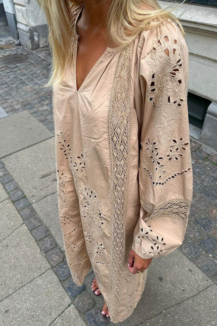 Sissel Edelbo - Mila Dress SE 1684 - Beige Kjoler 