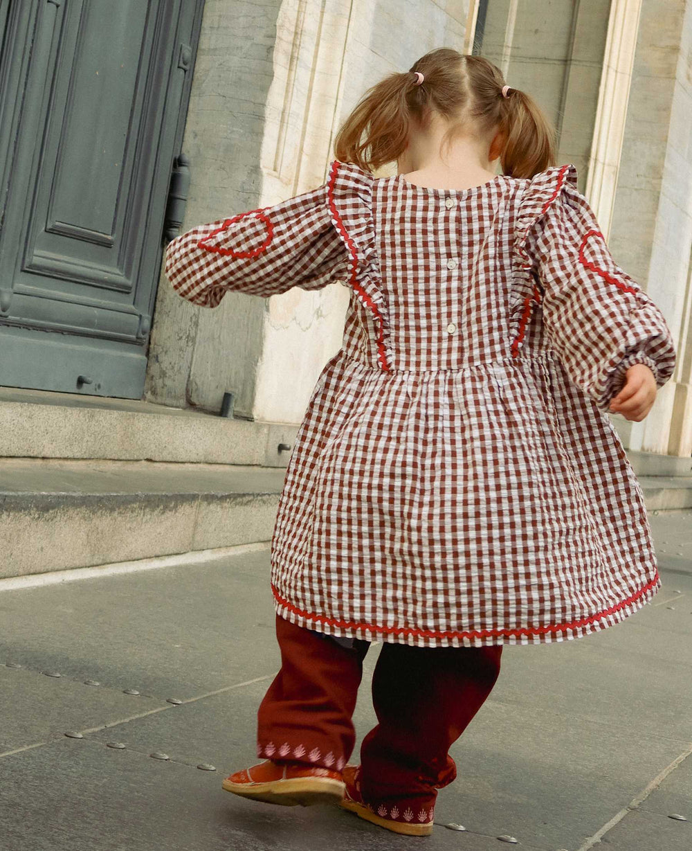 Sissel Edelbo - Nanette MINI Dress SE 1678 - Brown Checks Kjoler 