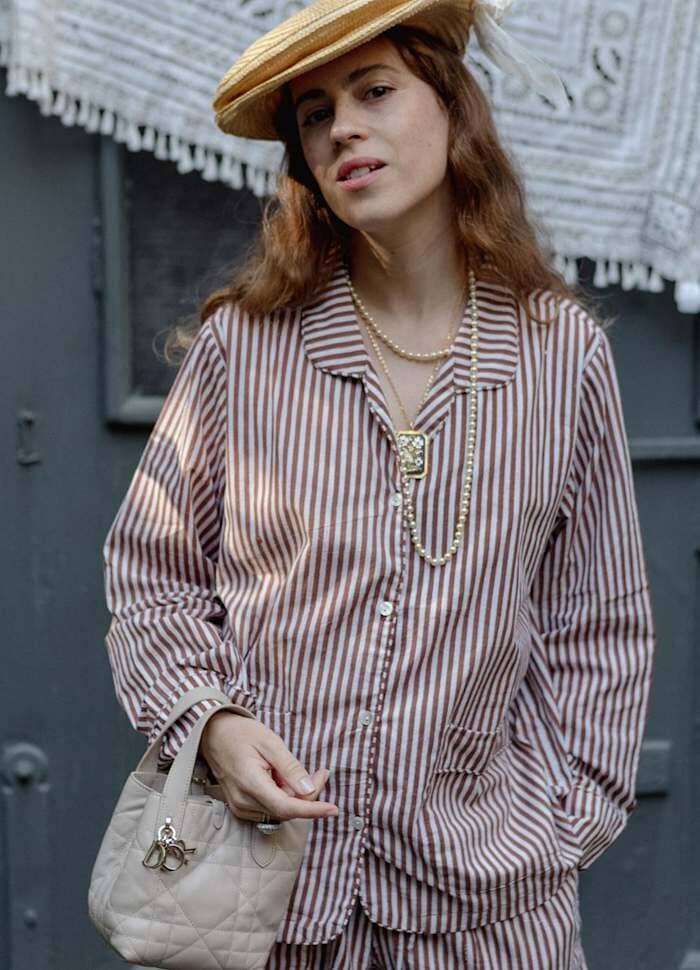 Sissel Edelbo - Nuit Pyjamas Set SE 1704 - Brown Stripes Nattøj 