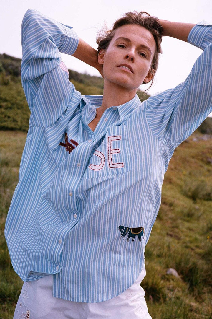 Sissel Edelbo - Pil Shirt SE 1788 - Green Stripes Skjorter 