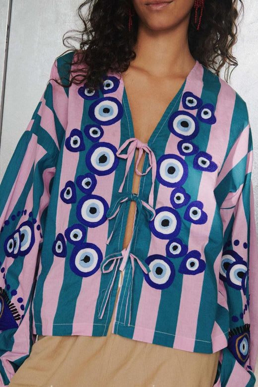 Sissel Edelbo - Zippy Top SE 1919 - Petrol green Bluser 