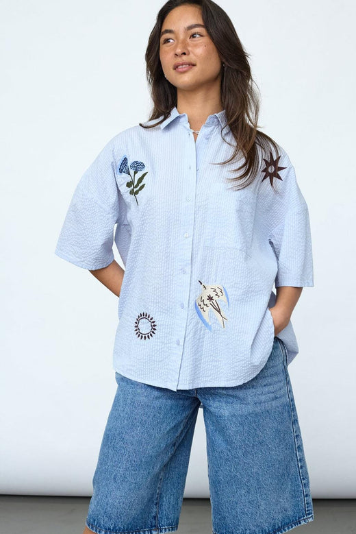 Sisters Point - Ella-N.Sh12 20108 - 830 - Stripes Emb. Skjorter 