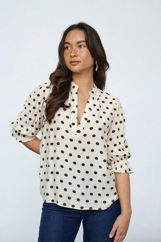 Sisters Point - Venny-Ss9 19851 - 802 - Cream/Brown Dot Toppe 