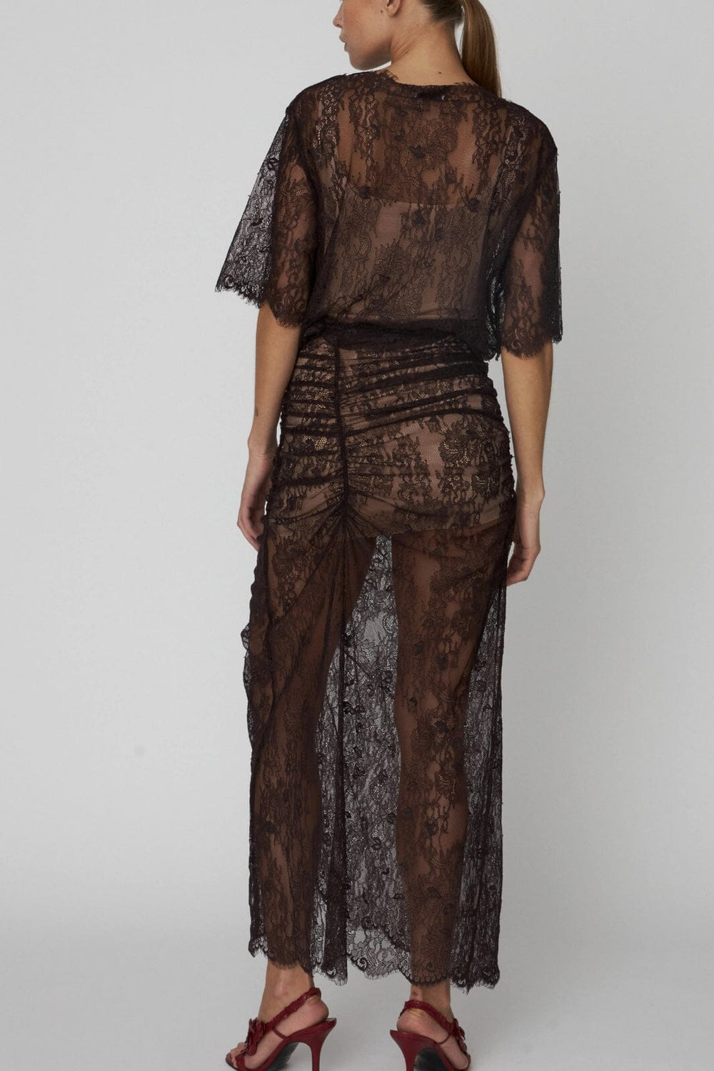 Stella Nova - Delicate Lace Dressdl52-4174 - 869 Brown