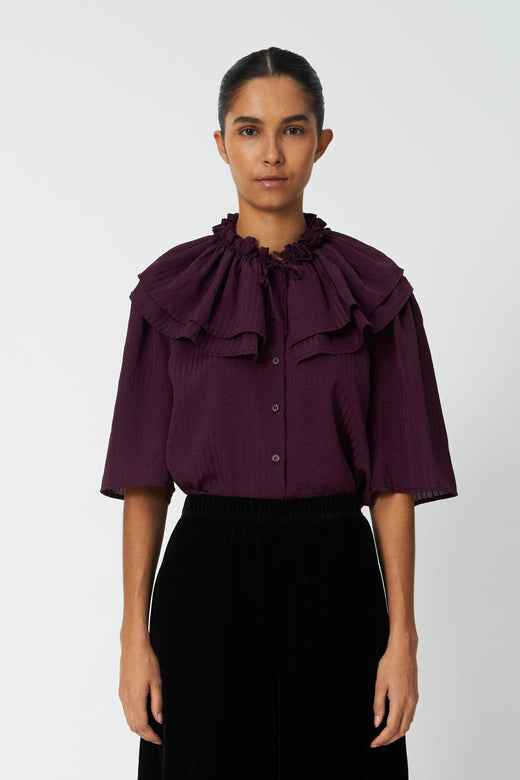 Stella Nova - Frill Top Ps63-1540 - 571 Beetroot Top 