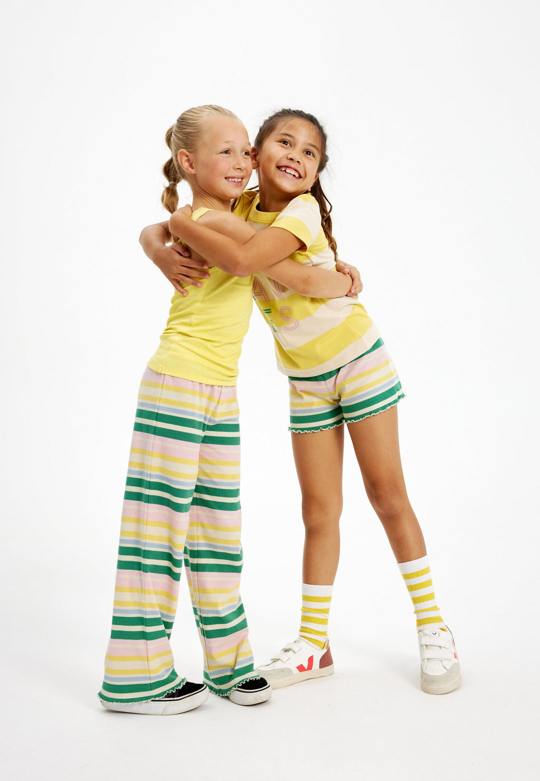 The New - Tnkate Wide Rib Pants - Lemon Drop Bukser 