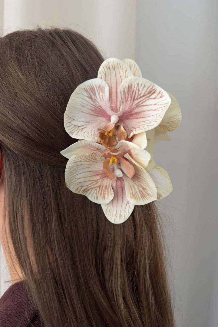 Bloom Objects - Hairclip - Orchid - Beige - 02-554