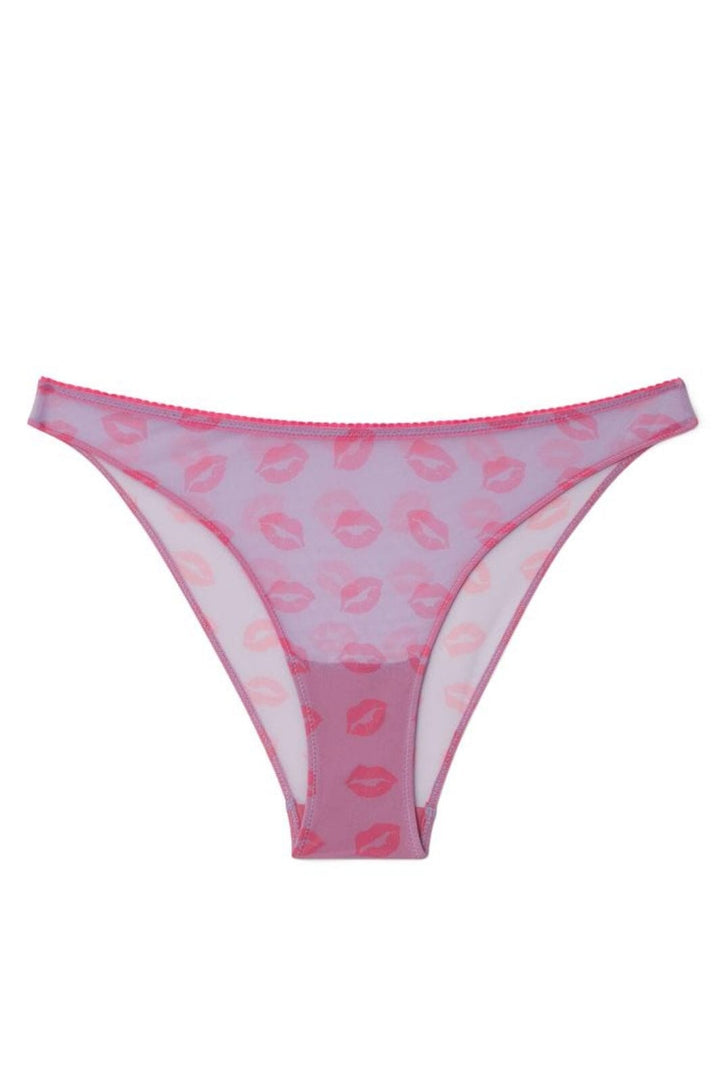 Understatement Underwear - Mesh Bikini Briefs - Electric Lilac/Neon Pink Bikinier 