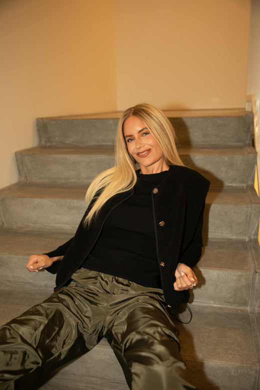 Valentin Studio - Fluffy Vest 167485 - 100 - Black Frakker 