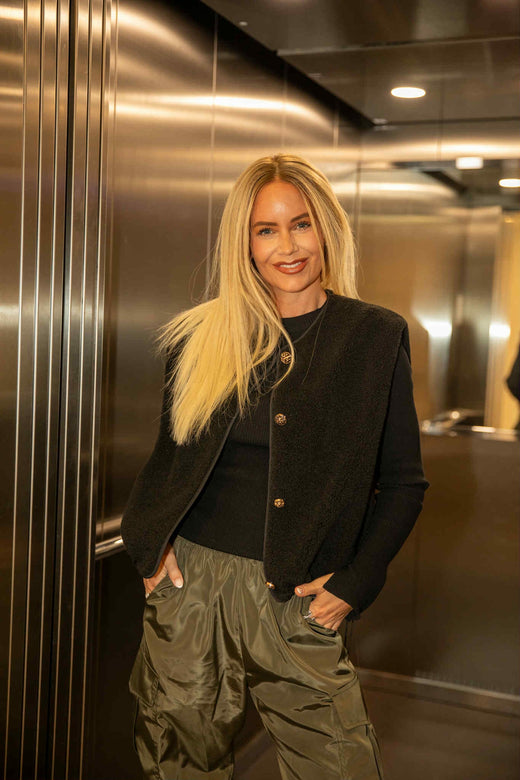 Valentin Studio - Fluffy Vest 167485 - 100 - Black Frakker 