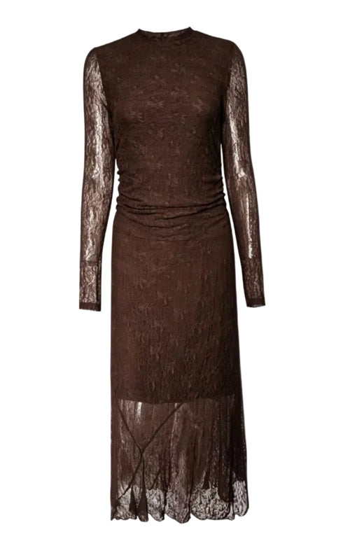 Valentin Studio - Lace Dress Ch162968e - Dark Brown Kjoler 