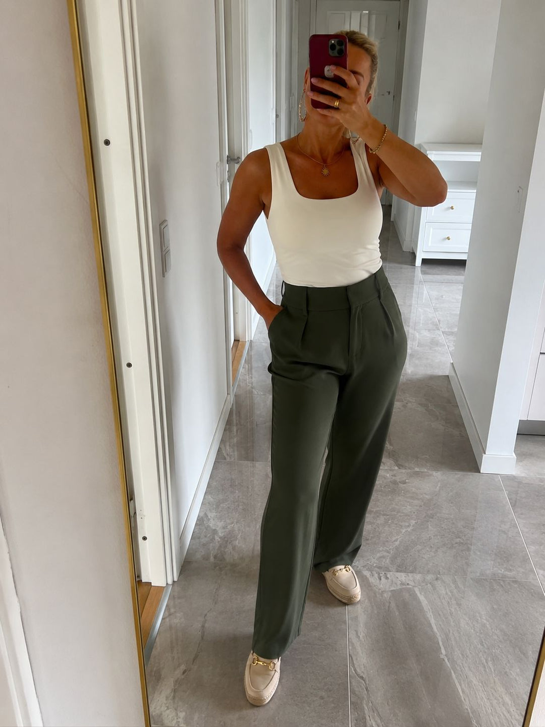 Valentin Studio - Pretty Pants Wide 163193 - 151 - Army Bukser 