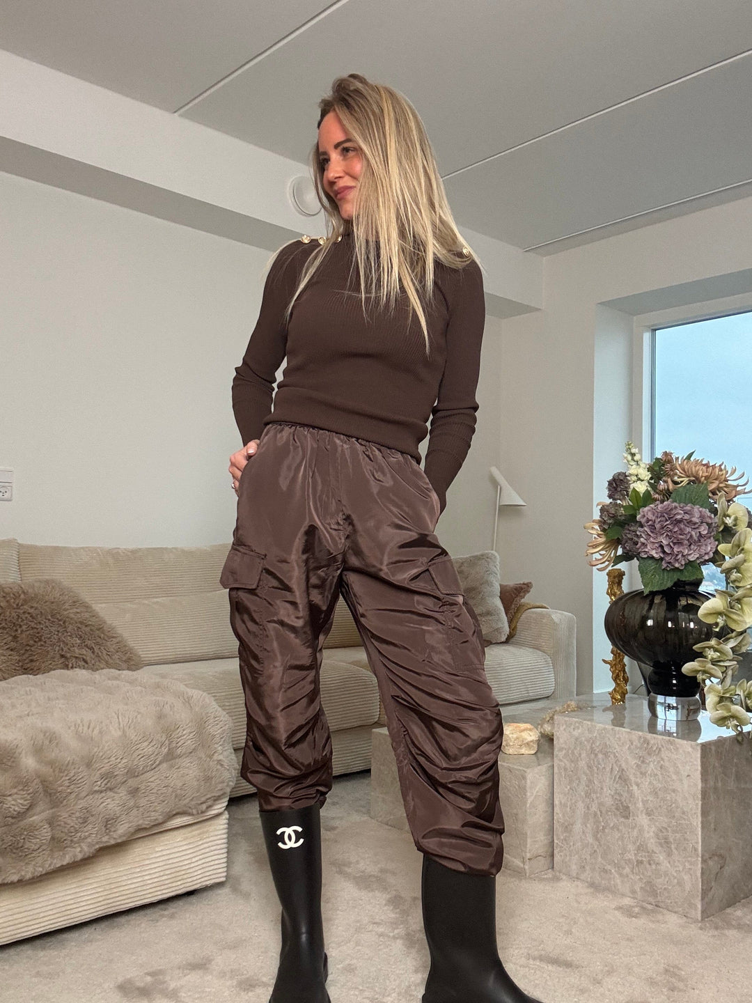 Valentin Studio - Shine Cargo Pants 167593 - 210 - Brown Bukser 