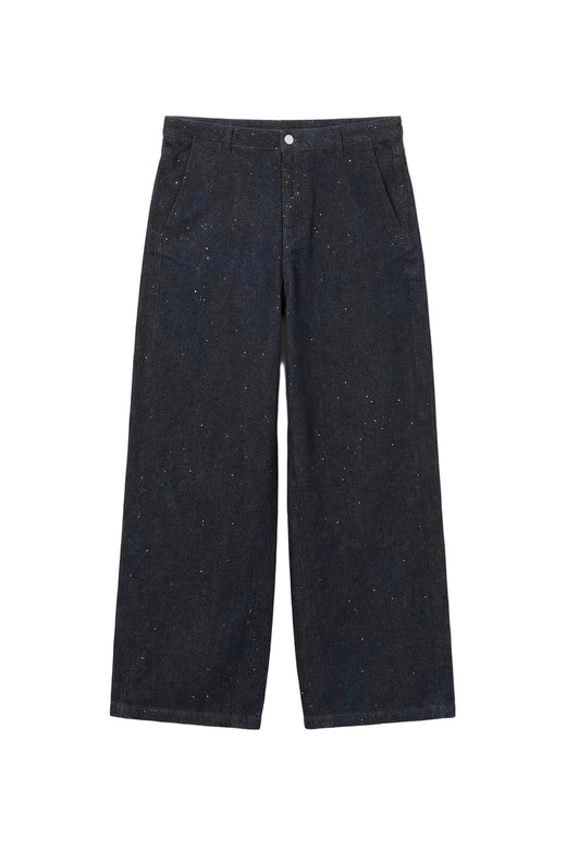 Vero Moda - Vmelin Mr Tapered Wide Glitter Jeans - 5112613 Dark Blue Denim Rinse Yo3136