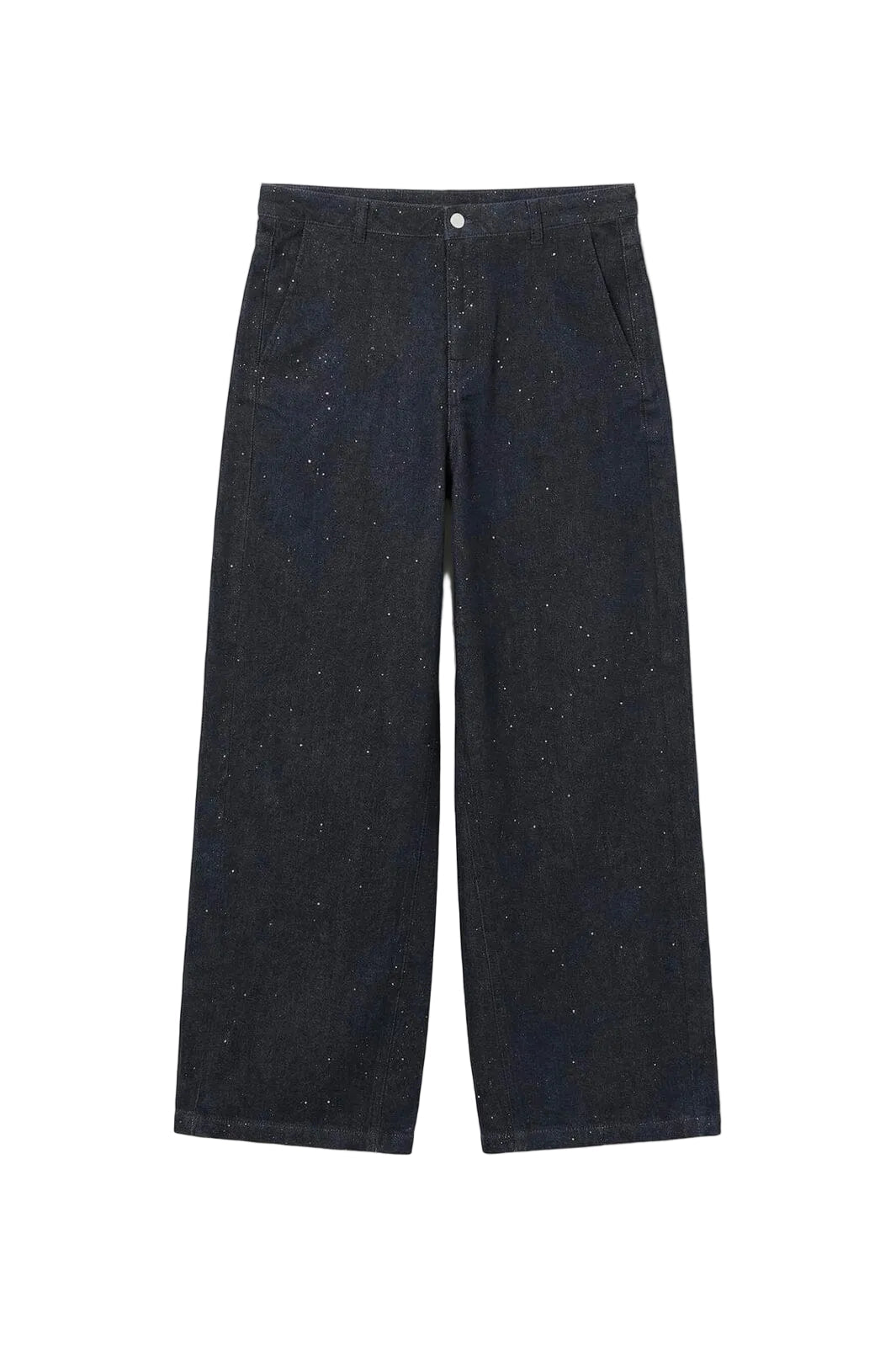 Vero Moda - Vmelin Mr Tapered Wide Glitter Jeans - 5112613 Dark Blue Denim Rinse Yo3136