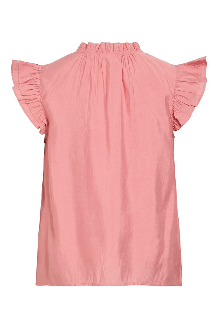 Vila - Vianu S/L V-Neck Top/Rn - 5037894 Mauveglow
