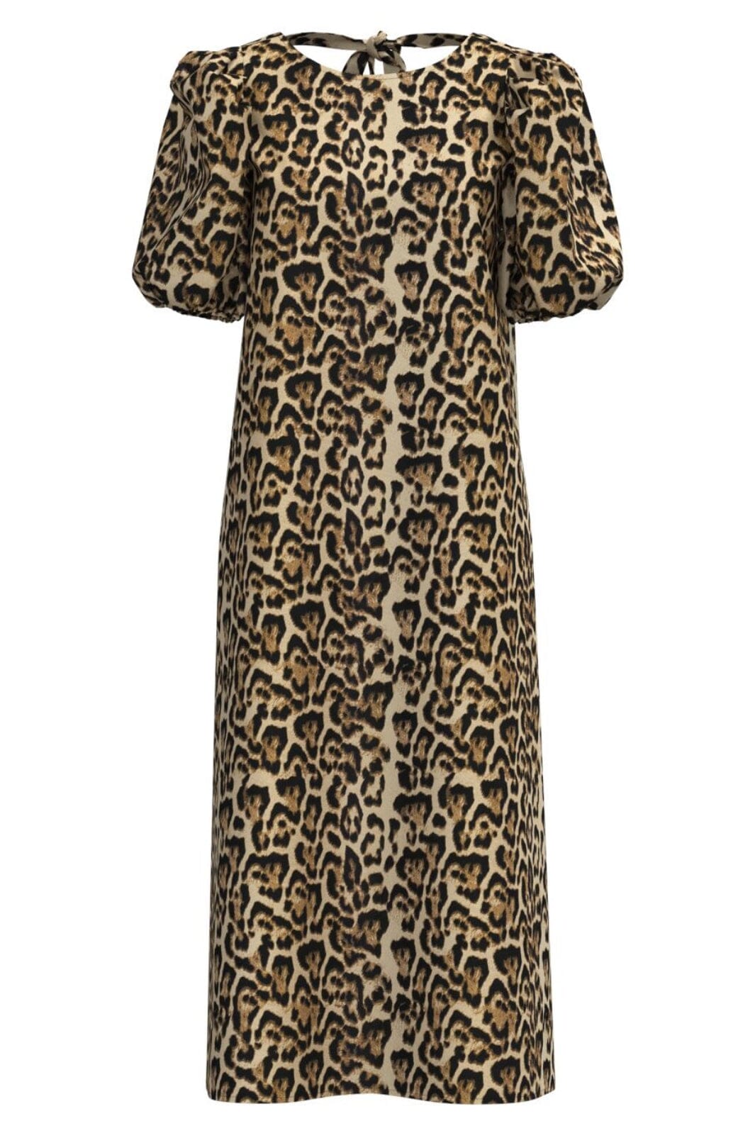 Vila - Vichia S/S Midi Dress - 4719002 Birch Leopard Kjoler 