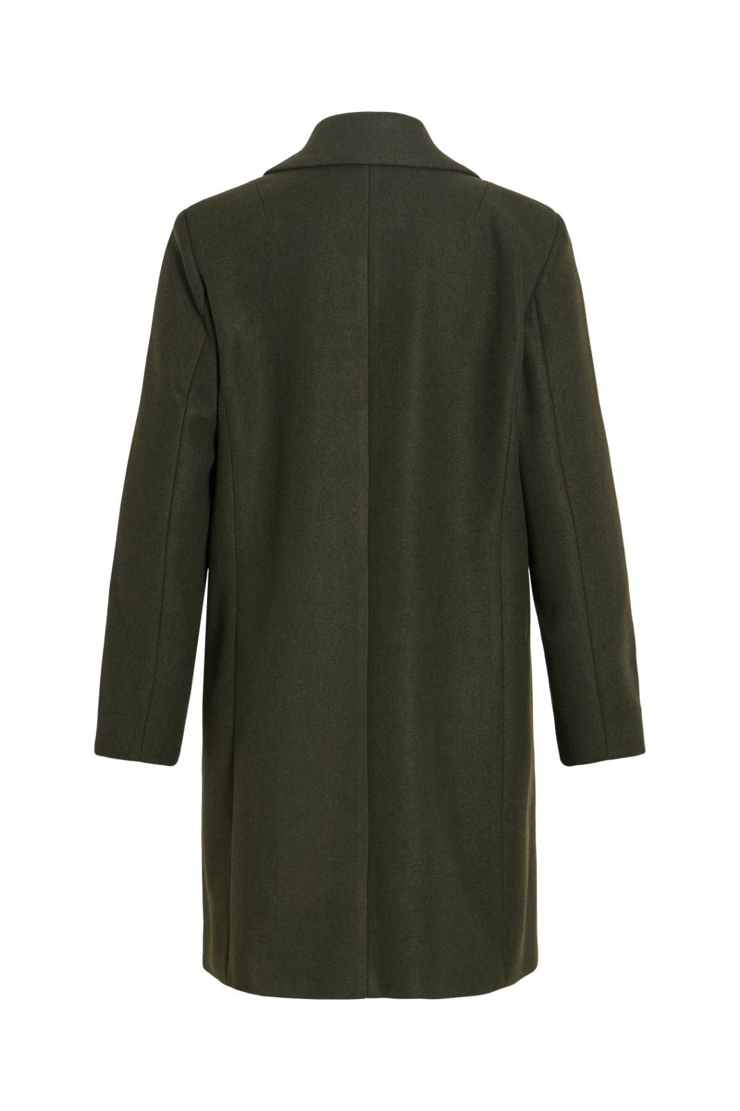 Vila - Viclaudia Button Coat - 5020749 Forest Night Melange