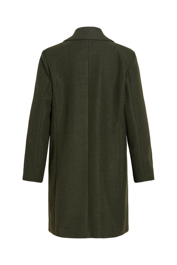 Vila - Viclaudia Button Coat - 5020749 Forest Night Melange
