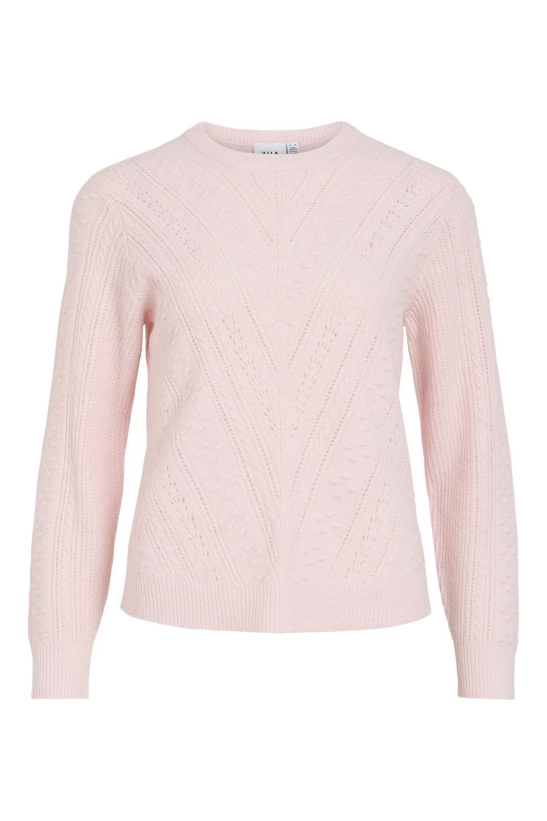 Vila - Vifemia L/S Pointelle Knit Top/Pb - 5113517 Ballet Slipper