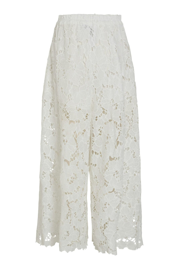 Vila - Vihylde Lace Pants - 4907608 Cloud Dancer Bukser 