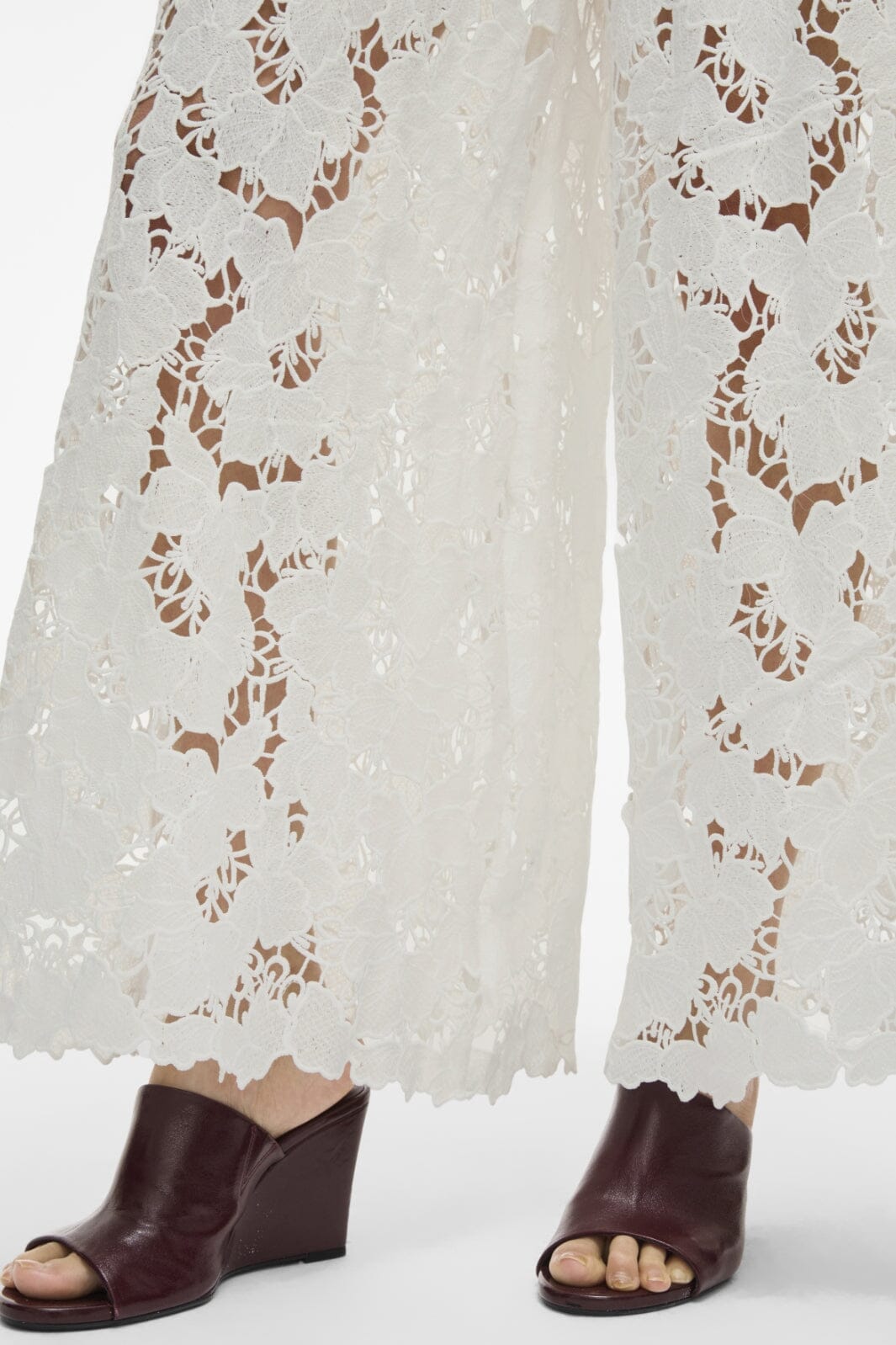 Vila - Vihylde Lace Pants - 4907608 Cloud Dancer Bukser 
