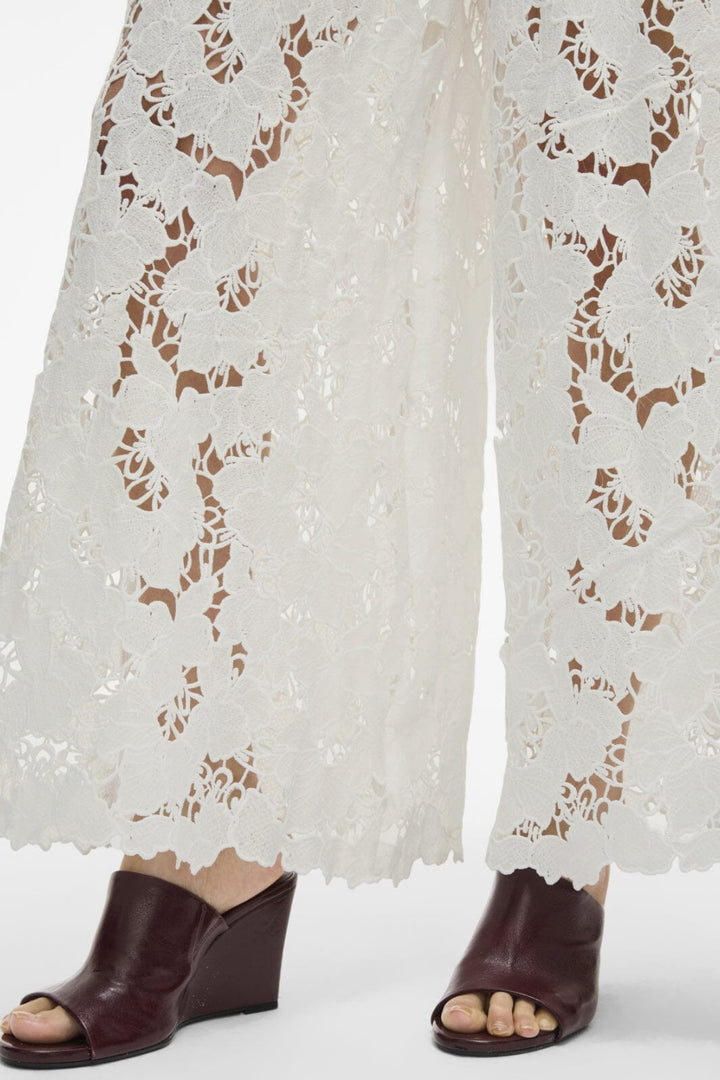 Vila - Vihylde Lace Pants - 4907608 Cloud Dancer Bukser 