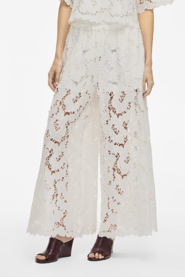 Vila - Vihylde Lace Pants - 4907608 Cloud Dancer Bukser 
