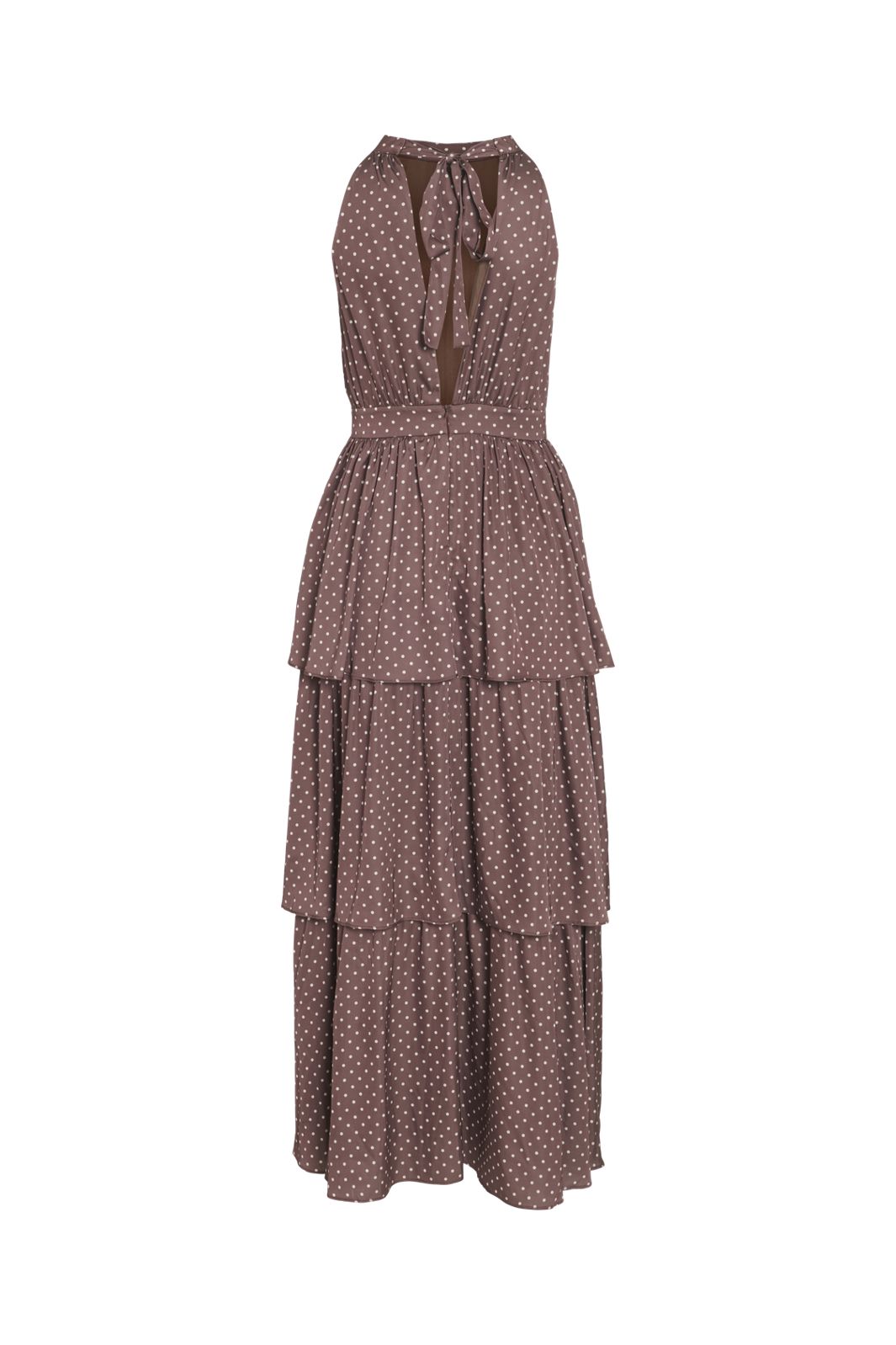 Vila - Vikimmie Halterneck Ankle Dress/Dc/Ka - 4999019 Shaved Chocolate Dots