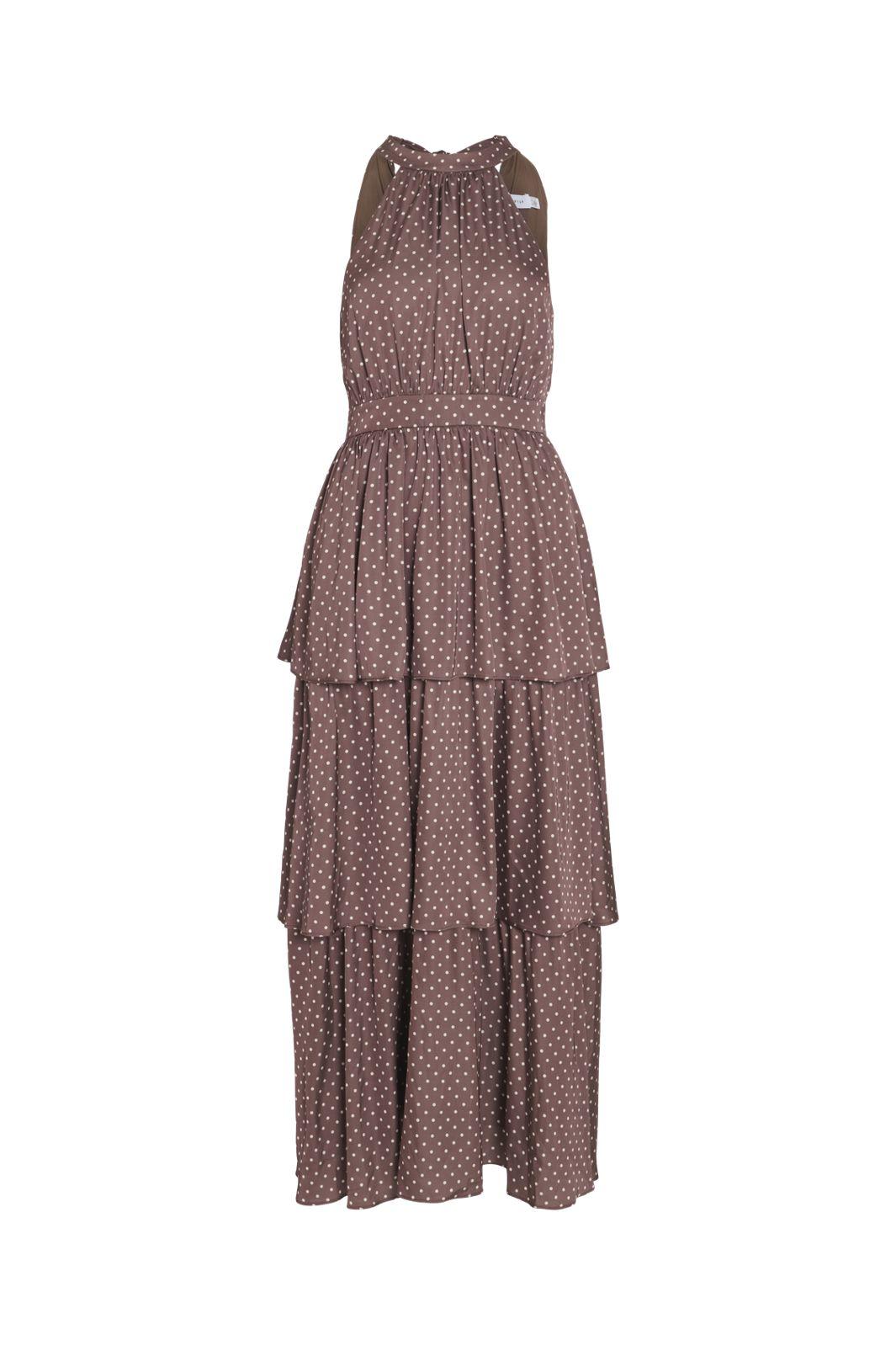 Vila - Vikimmie Halterneck Ankle Dress/Dc/Ka - 4999019 Shaved Chocolate Dots