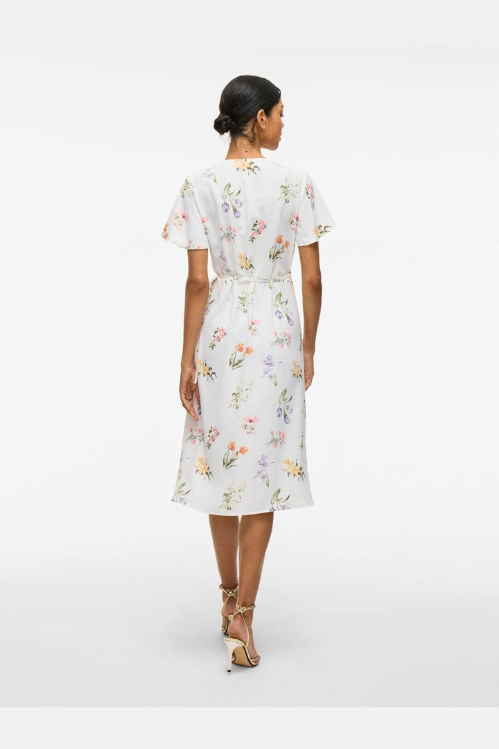 Vila - Vilovie S/S Wrap Midi Dress - 4777771 Snow White Fir