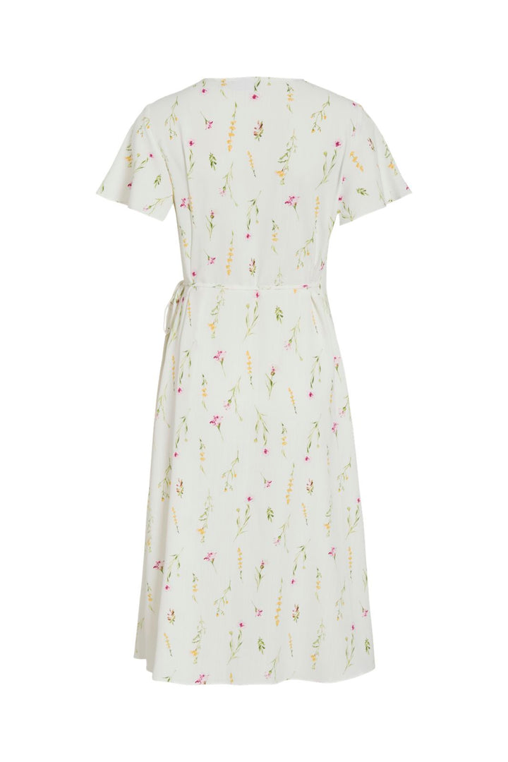 Vila - Vilovie S/S Wrap Midi Dress - 4986253 Snow White Lore