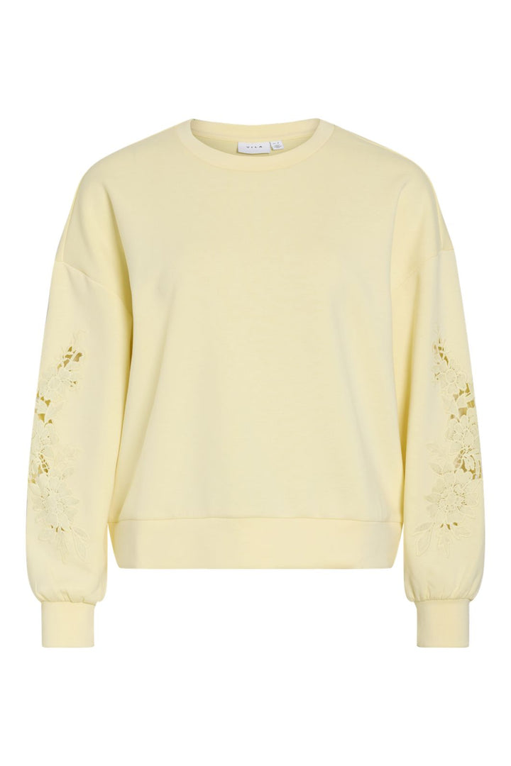 Vila - Visiffi O-Neck L/S Sweat Top - 4968752 Pastel Yellow