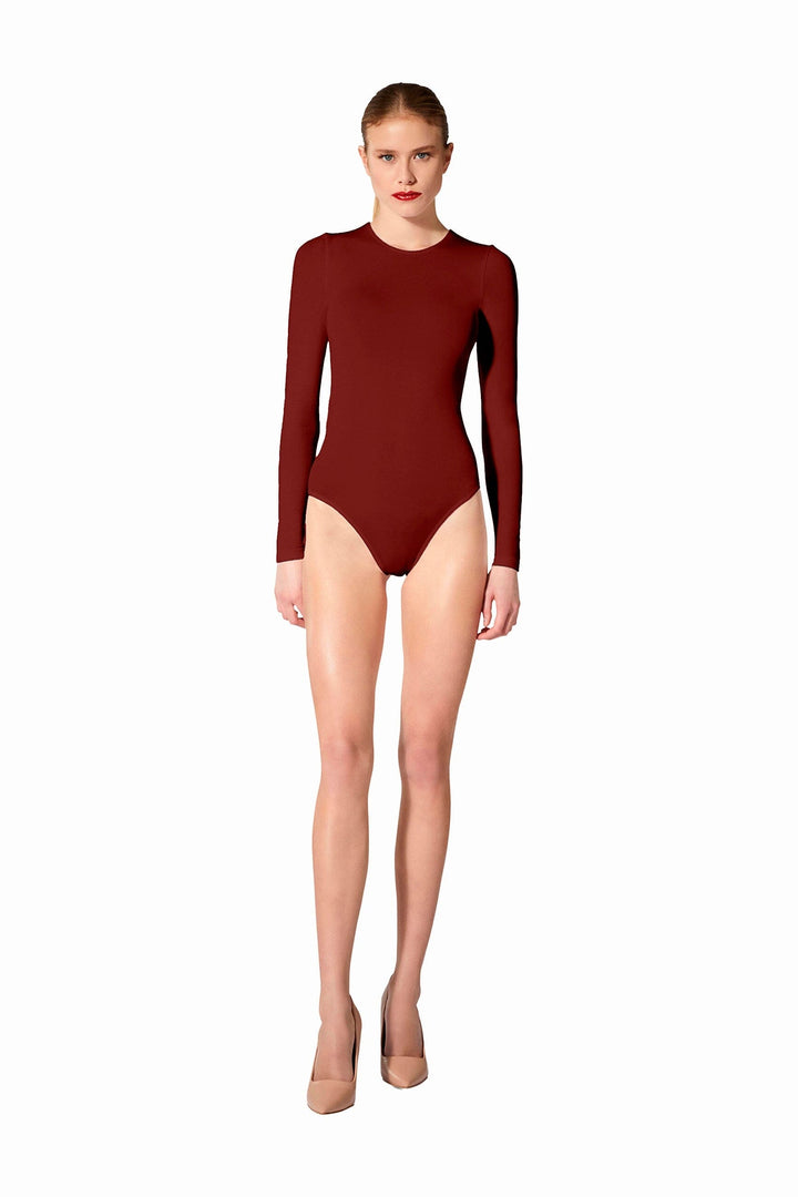 Wolford - Berlin Body 75087 - 3265 Bordeaux Bodystockings 