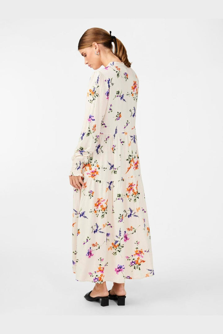 YAS - Yasasina Ls Long Dress - 4494594 Whitecap Gray Botanica Print