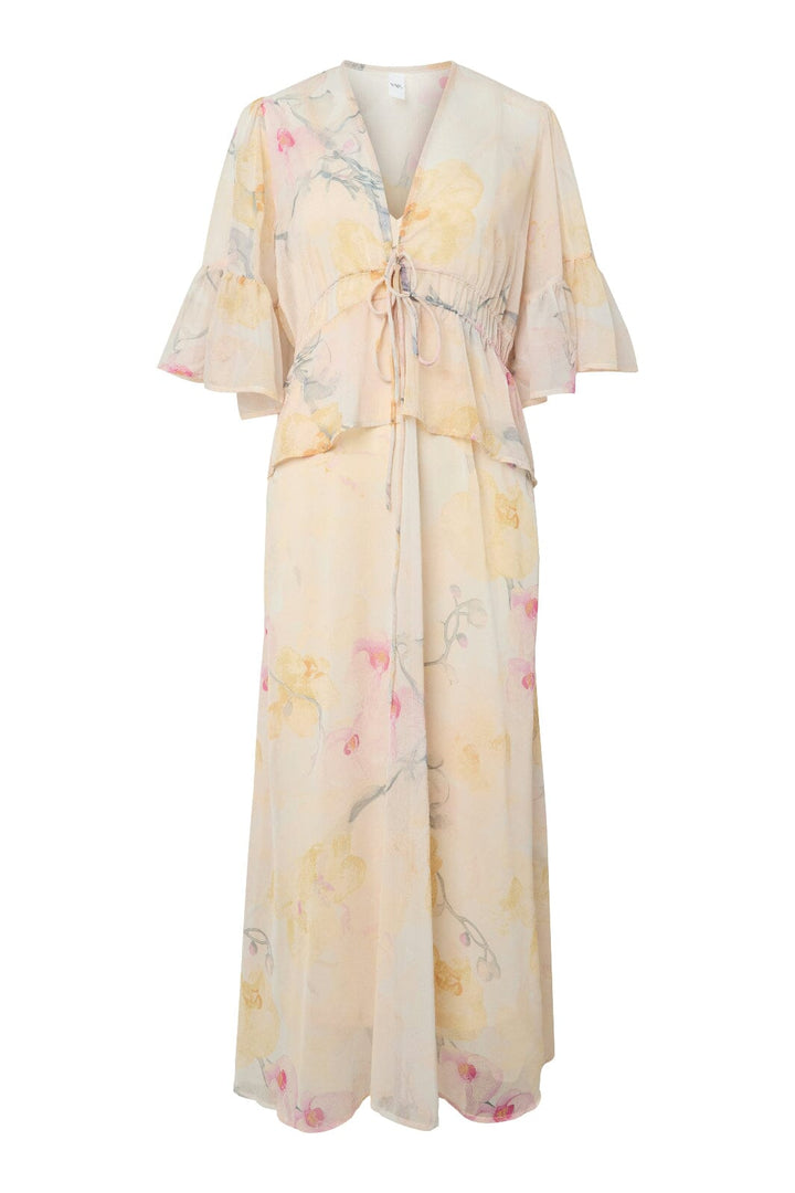 YAS - Yasblomina 2/4 Ankle Dress - 5010329 Afterglow Blomina Aop Kjoler 