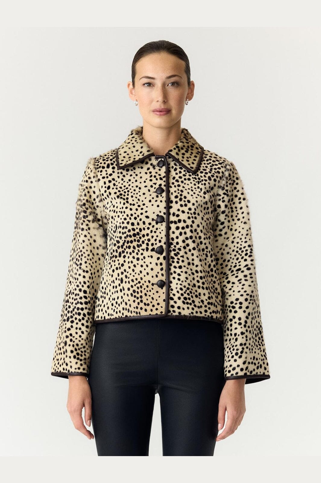 YAS - Yascheemi Ls Leather Jacket - 5217206 Sea Pearl Cheemi Print