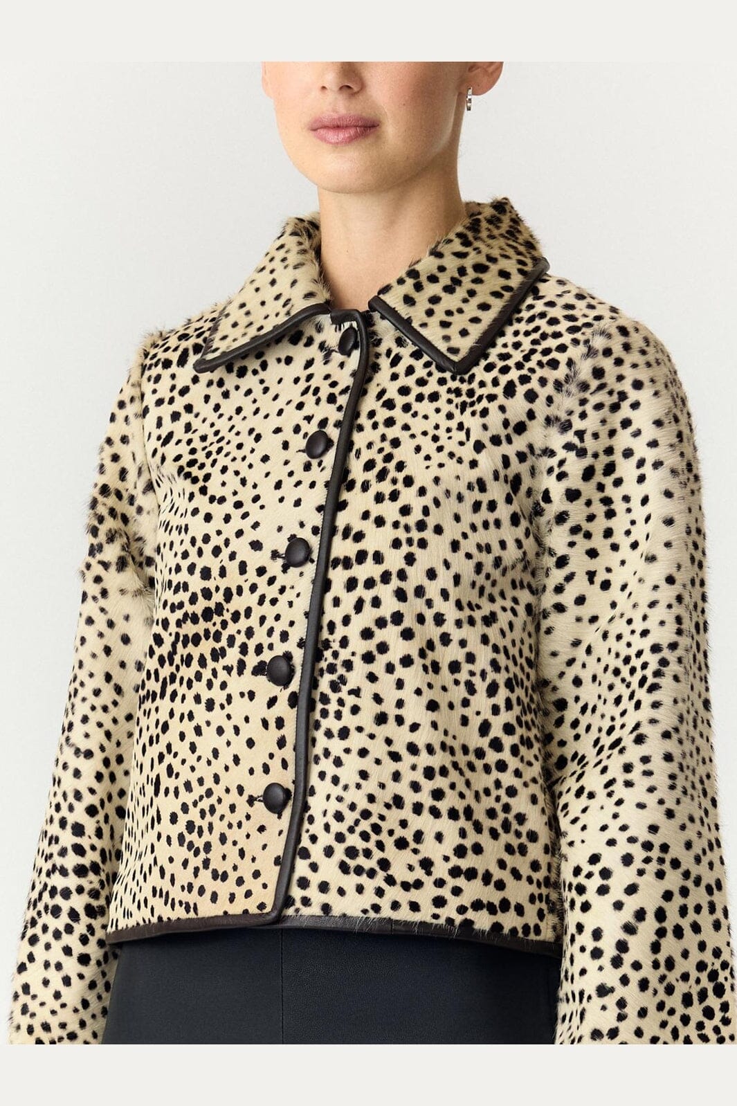 YAS - Yascheemi Ls Leather Jacket - 5217206 Sea Pearl Cheemi Print