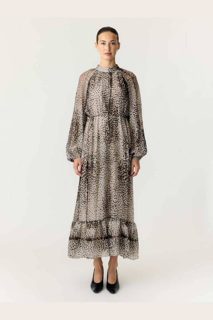 YAS - Yascheemi Ls Long Dress - 5237971 Sea Pearl Cheemi Print