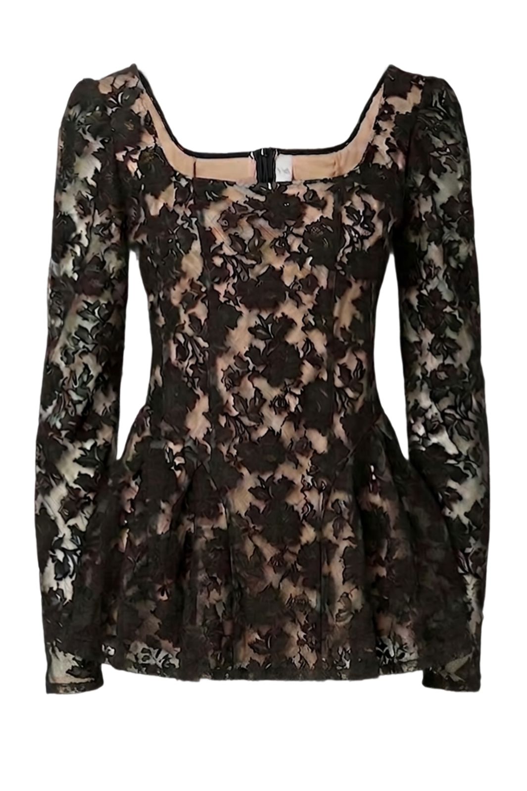 YAS - Yasconstanza Ls Lace Top - 5162352 Black Tan
