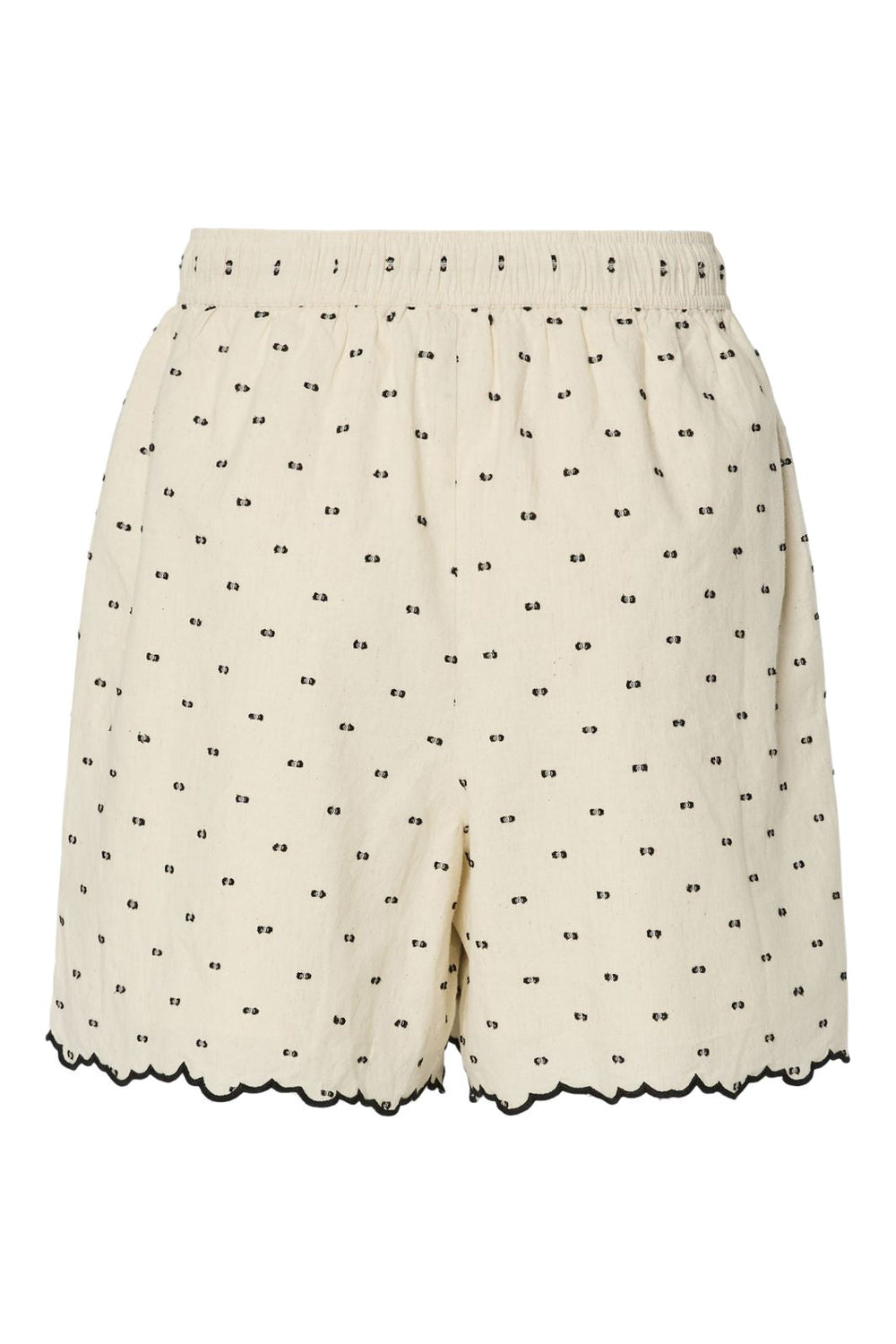 Y.A.S - Yasdobby Shorts - 4693518 Gardenia Black Dobby Dots
