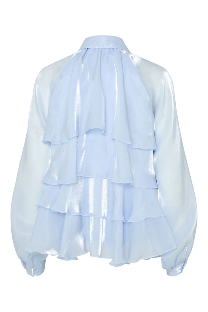 Ennakkotilaus - Y.A.S - Yaseloise Ls Shiny Top - 4673891 Vista Blue
